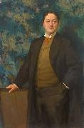 Heinrich Hellhoff Portrait des Kammersangers Paul Knupfer oil painting artist